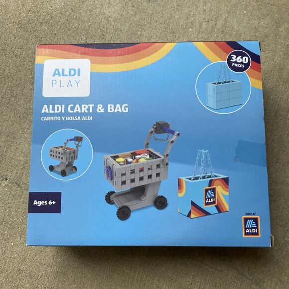 Aldi Other - Aldi Play Cart and Bag Building Blocks Toy 360 Pieces NEW Exclusive Hard To Find